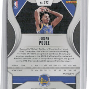 2019-20 Panini Prizm Jordan Poole Prizms Red White and Blue #272 Warriors