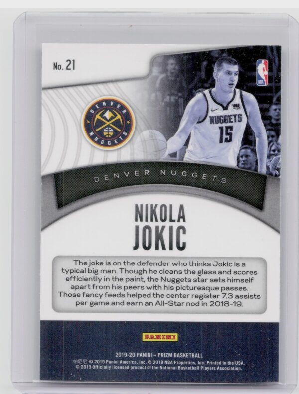 2019-20 Panini Prizm Nikola Jokic #21 Nuggets Dominance - Image 3