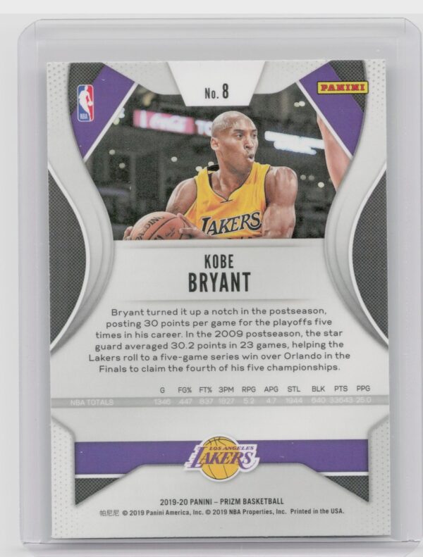 2019-20 Prizm Kobe Bryant #8 Lakers - Image 3
