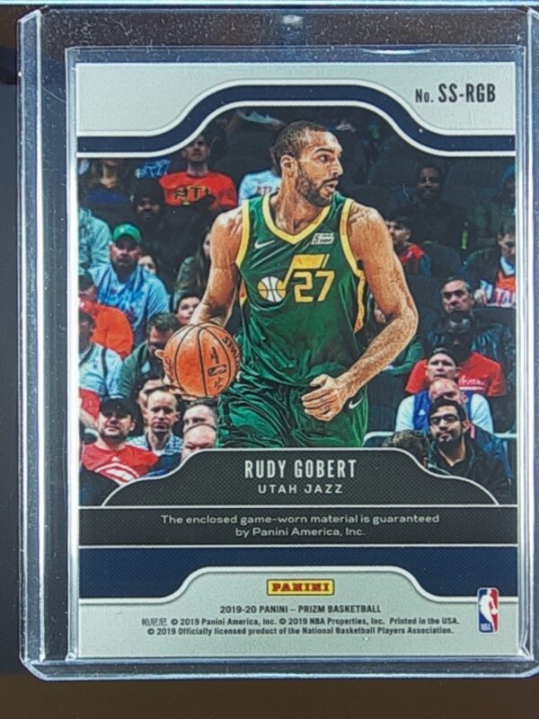 2019-20 Prizm Rudy Gobert JSY #SS-RGB Jazz Sensational Swatches - Image 3