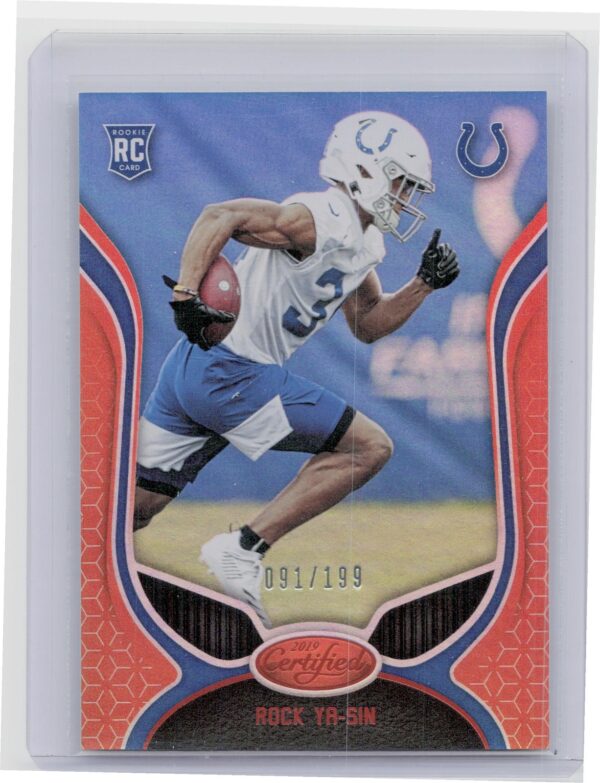 2019 Certified Rock Ya-Sin Mirror Orange /199 #154 Colts