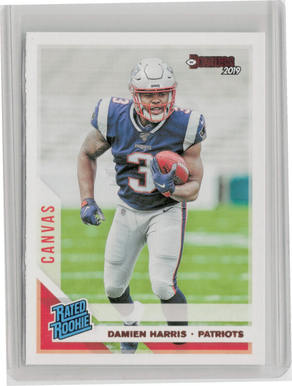 2019 Donruss Damien Harris #309 Patriots Rated Rookies Canvas