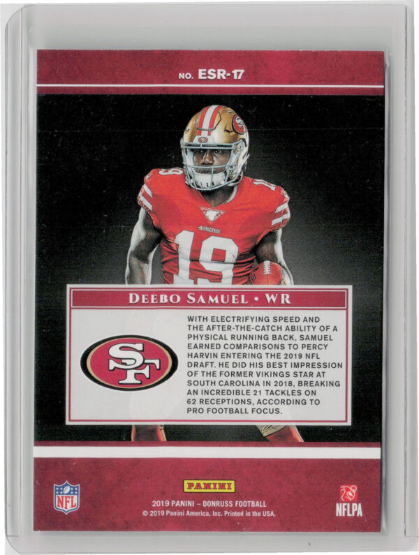 2019 Donruss Deebo Samuel #ESR-17 49ers Elite Series Rookies - Image 3