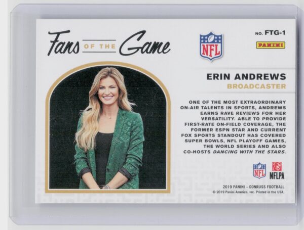 2019 Donruss Erin Andrews #FTG-1 Fans of the Game - Image 3