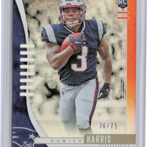 2019 Panini Absolute Damien Harris Spectrum Orange SN75 #106 Patriots