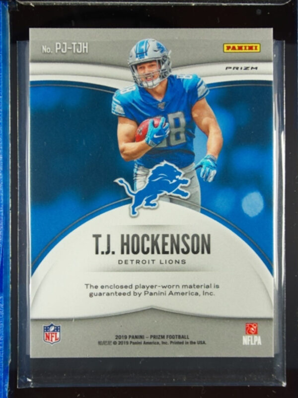 2019 Panini Prizm T.J. Hockenson MEM #PJ-TJH Lions Premier Jerseys - Image 3