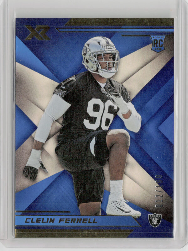 2019 Panini XR Clelin Ferrell Blue SN199 #147 Raiders