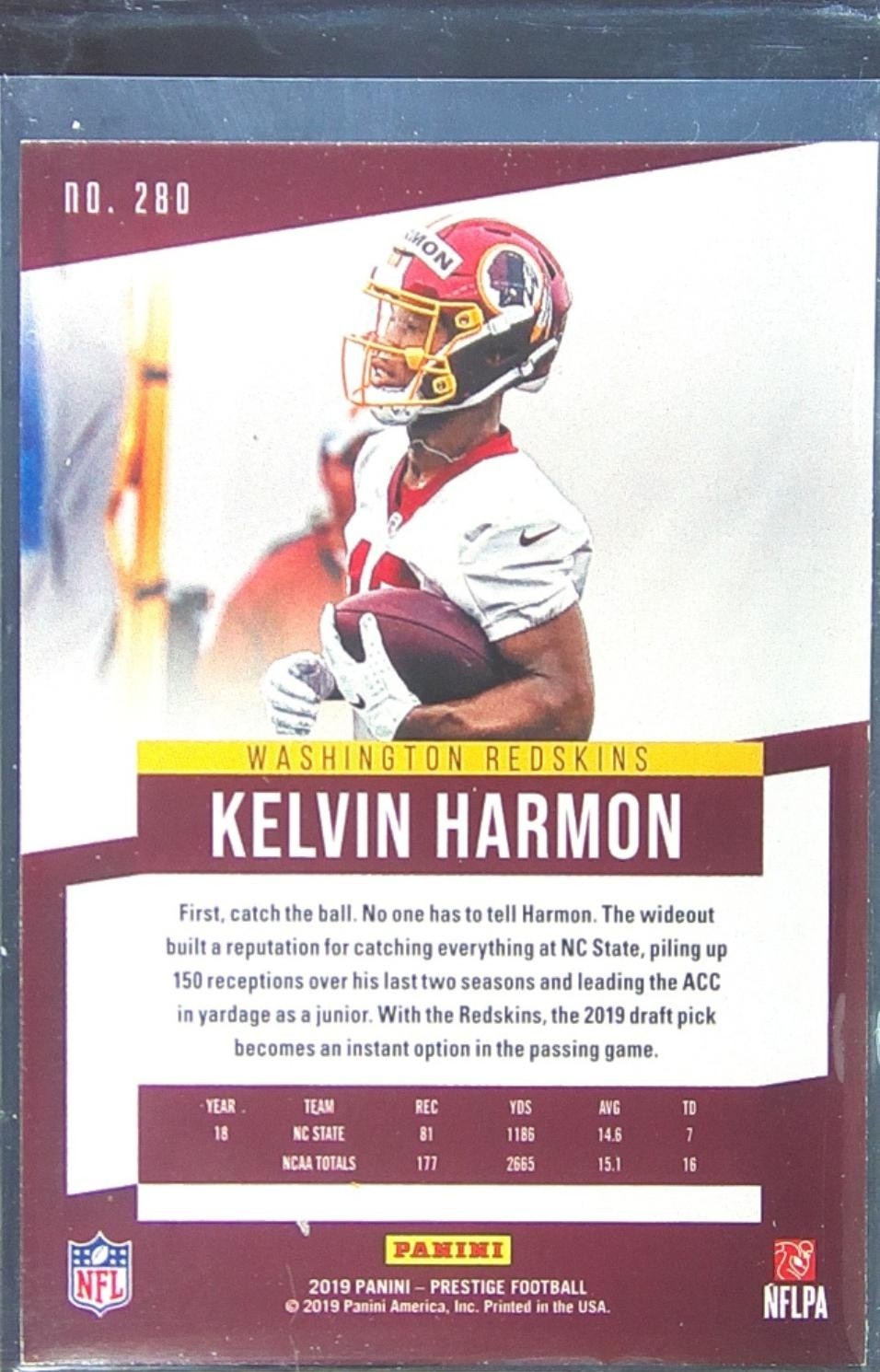 2019 Prestige Kelvin Harmon Xtra Points Green RC #280 Redskins - Image 3