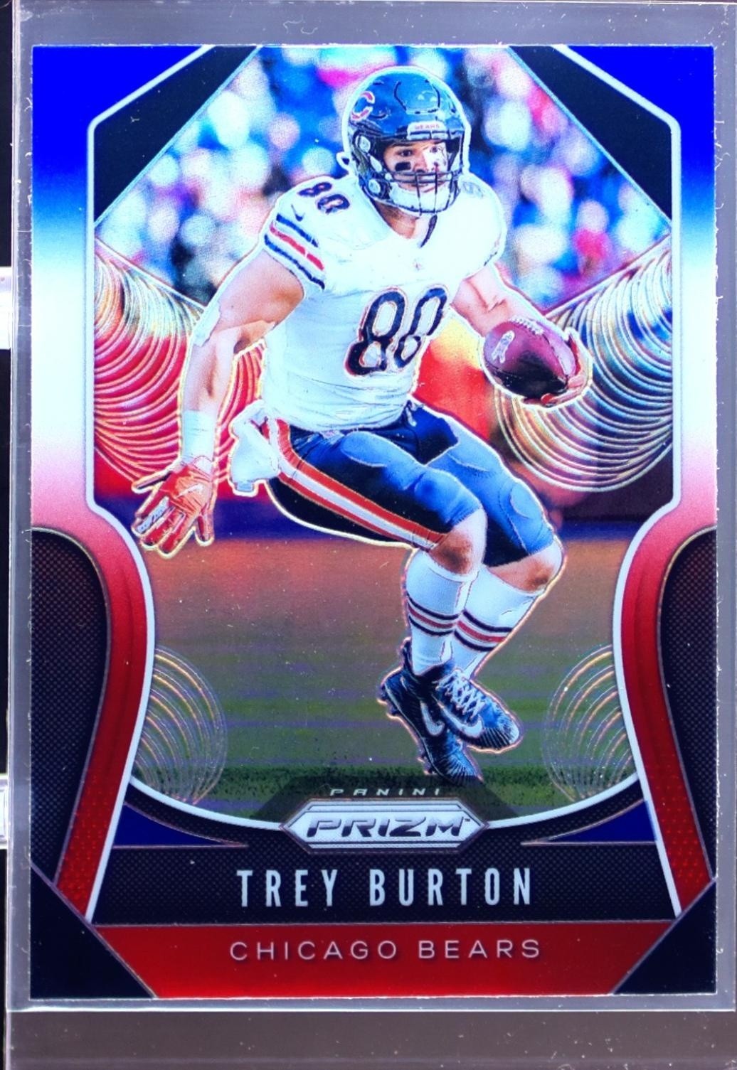 2019 Prizm Trey Burton Red White and Blue #102 Bears