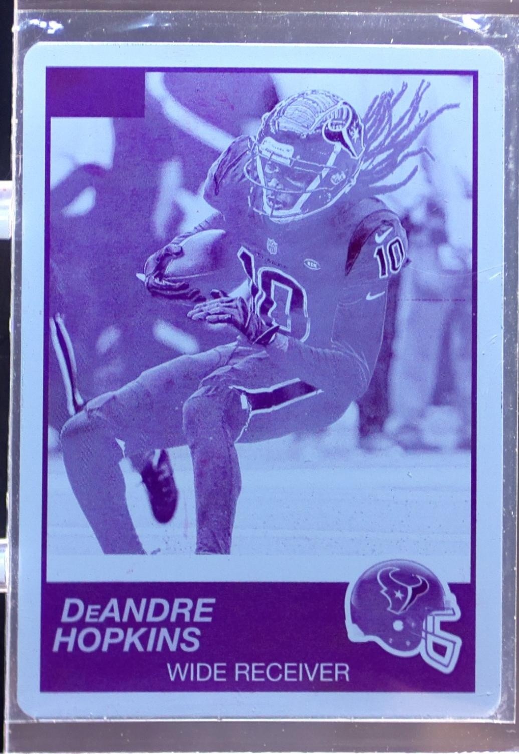 2019 Score DeAndre Hopkins Printing Plates Black 1/1 #43 Texans