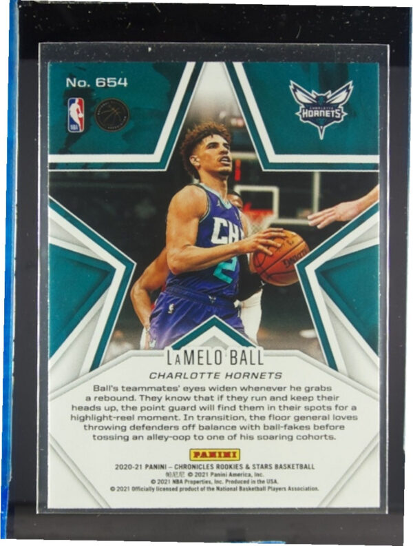 2020-21 Panini Chronicles LaMelo Ball RC #654 Hornets - Image 3