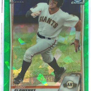 2020 Bowman Draft Sapphire Edition Jimmy Glowenke Green /50 #BD-35 Giants