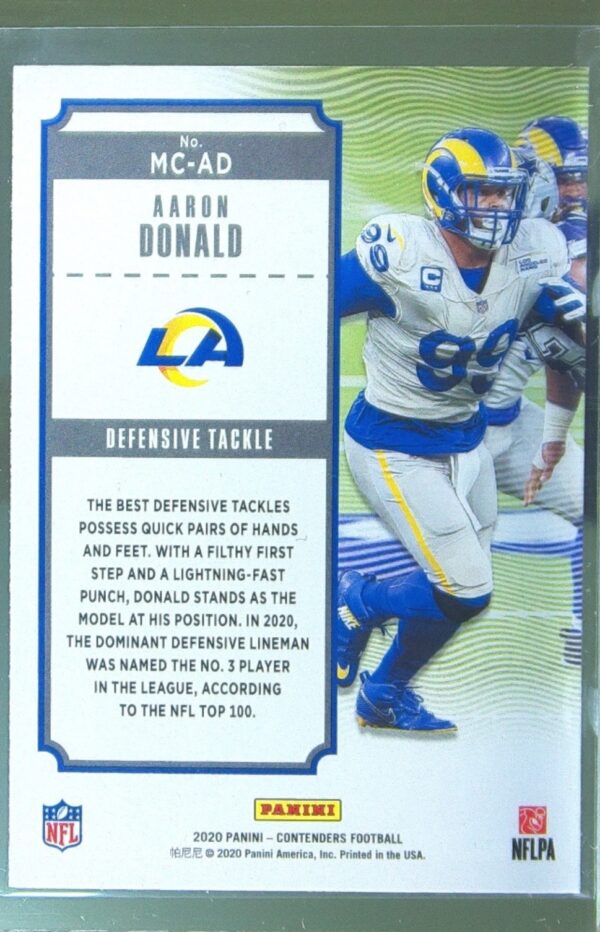 2020 Contenders Aaron Donald #MC-AD Rams MVP Contenders - Image 3