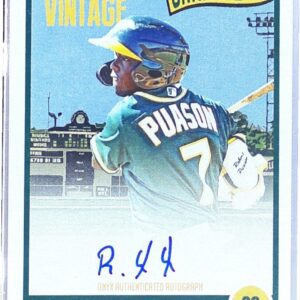 2020 Onyx Vintage Robert Puason Base Blue Ink Autographs Auto #VARP Athletics