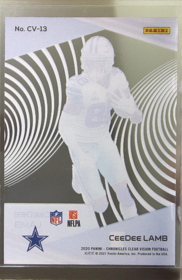2020 Panini Chronicles CeeDee Lamb RC #CV-13 Cowboys Clear Vision Rookies - Image 3