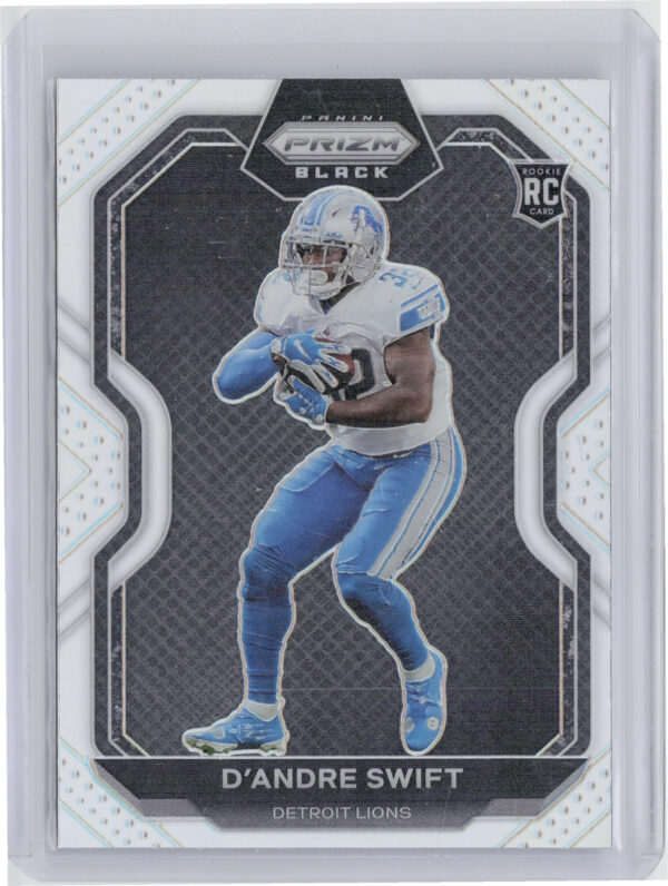 2020 Panini Chronicles D'Andre Swift #PB-8 Lions Prizm Black Silver