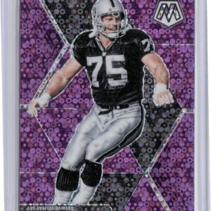 2020 Panini Mosaic Howie Long No Huddle Prizm Purple SN50 #107 Raiders