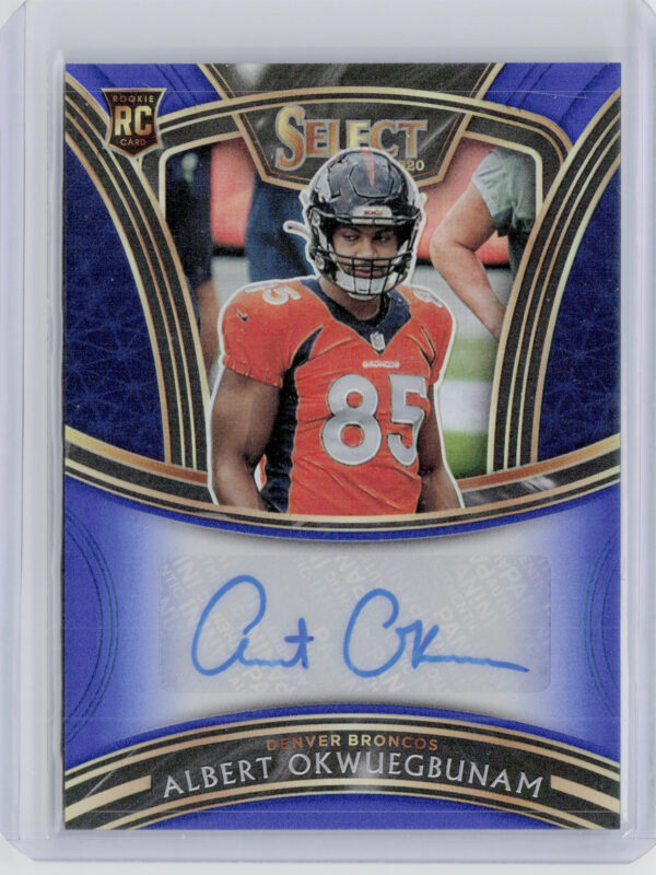 2020 Panini Select Albert Okwuegbunam AU SN99 #SS-AOK Broncos Select Signatures
