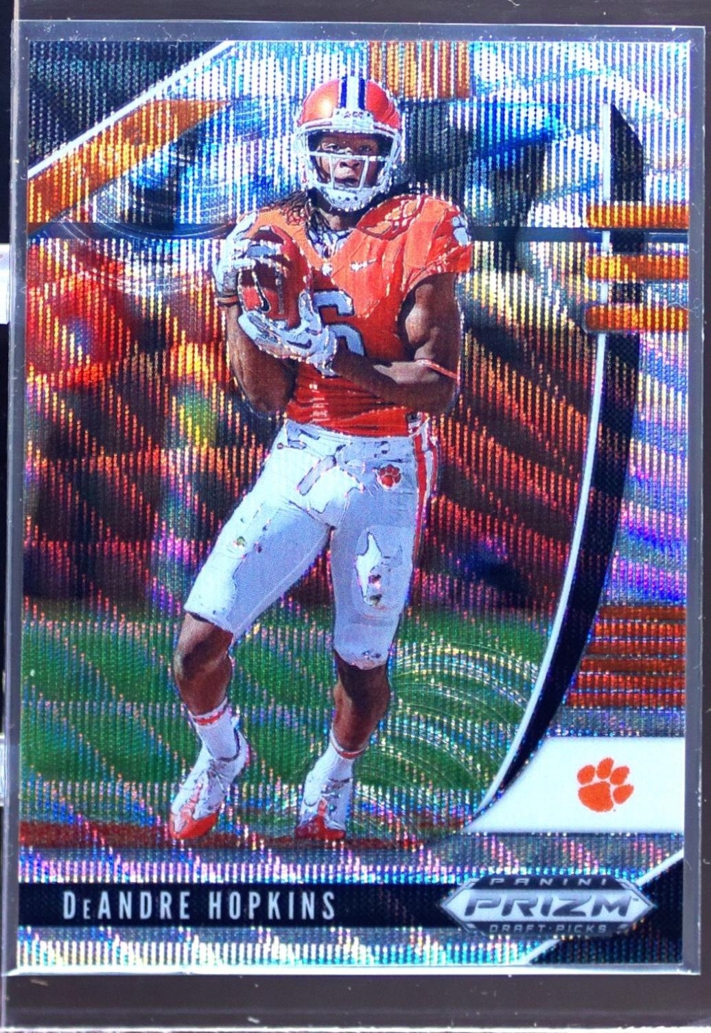 2020 Prizm Draft Picks DeAndre Hopkins Prizms Blue Wave /299 #28 Tigers