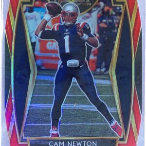 2020 Select Cam Newton Red Prizm Die Cut #136 Patriots