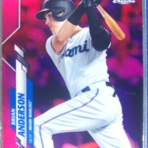2020 Topps Chrome Brian Anderson Pink Refractor #146 Marlins