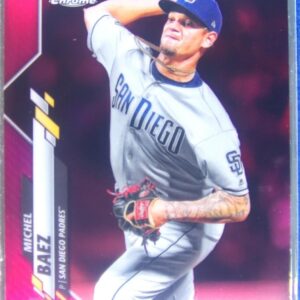 2020 Topps Chrome Michel Baez Pink Refractor #187 Padres