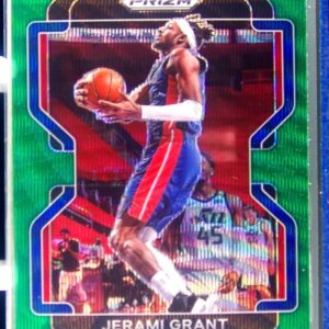 2021-22 Prizm Jerami Grant Green Wave #76 Pistons