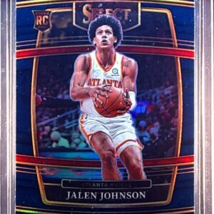 2021-22 Select Jalen Johnson Blue Shimmer Prizms #17 Hawks