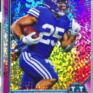 2021 Bowman University Tyler Allgeier Chrome Fuschia /150 #21 Cougars