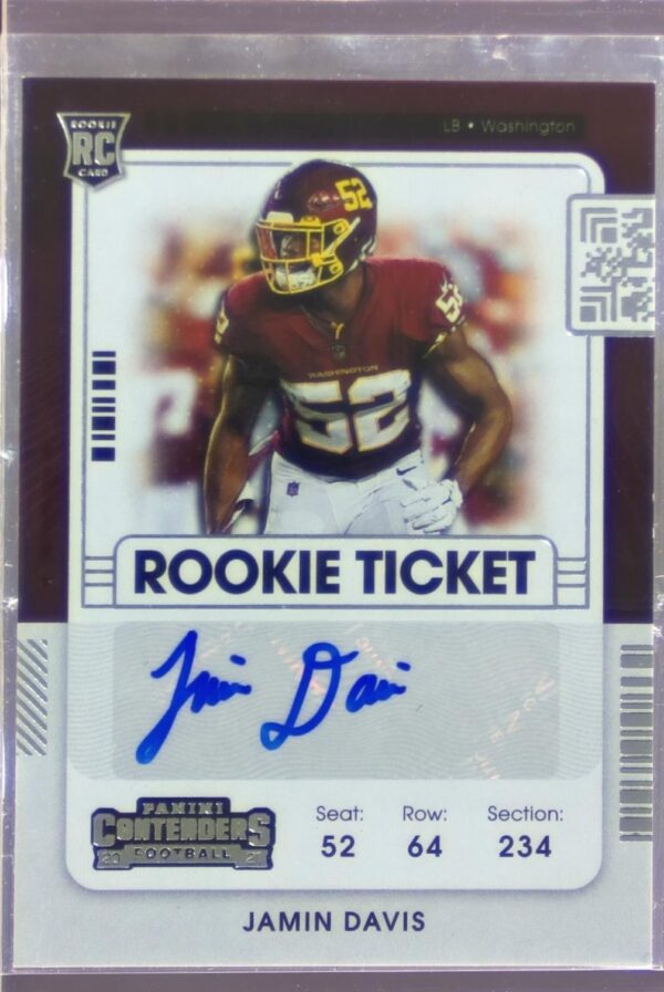 2021 Contenders Rookie Ticket auto Jamin Davis RC #151
