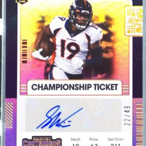 2021 Contenders Seth Williams Championship Ticket Auto /49 RC #247 Broncos