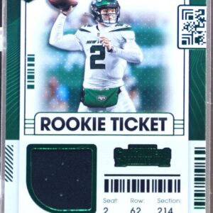 2021 Contenders Zach Wilson RC JSY #RSV-ZWI Jets Rookie Ticket Swatches Var