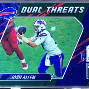 2021 Donruss Elite Josh Allen #DT2 Bills Dual Threats Green