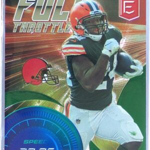2021 Donruss Elite Nick Chubb #FT16 Browns Full Throttle Green