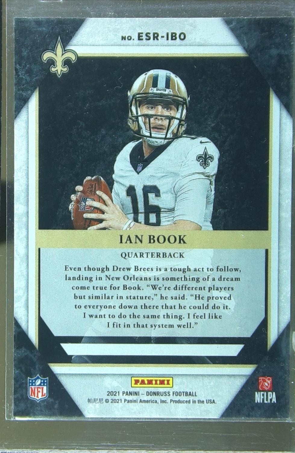 2021 Donruss Ian Book RC #ESR-IBO Saints Elite Series Rookies - Image 3