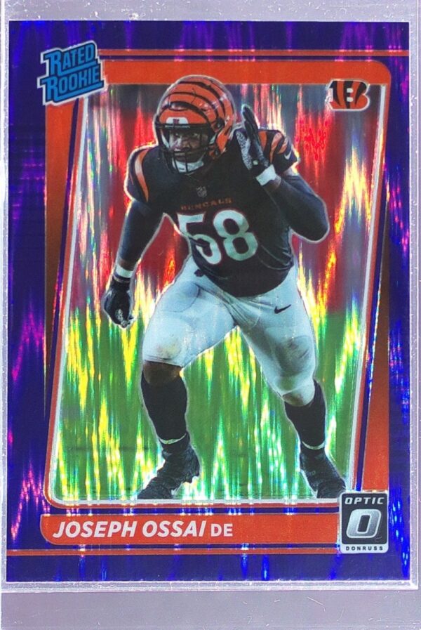 2021 Donruss Optic Joseph Ossai Purple Shock RC #279 Bengals