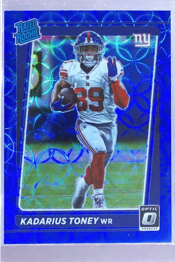 2021 Donruss Optic Kadarius Toney Blue Scope RC #212 Giants