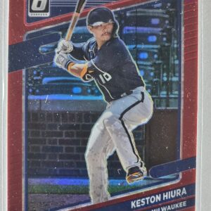 2021 Donruss Optic Keston Hiura Red Prizm /60 Brewers no.113