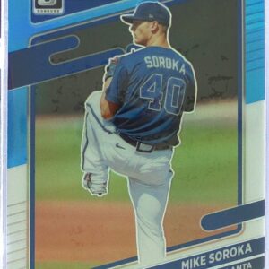 2021 Donruss Optic Mike Soroka Carolina Blue & White #127 Braves