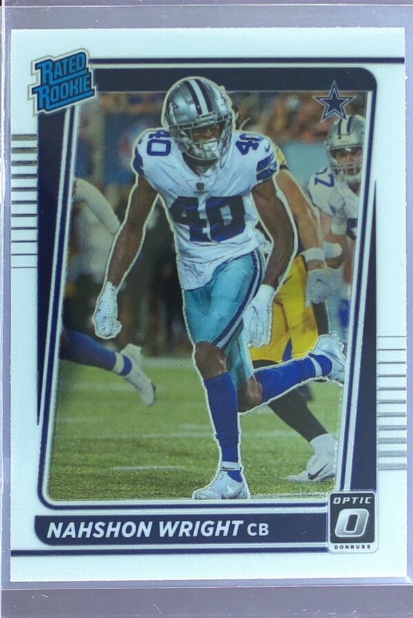 2021 Donruss Optic Nahshon Wright RC #285 Cowboys