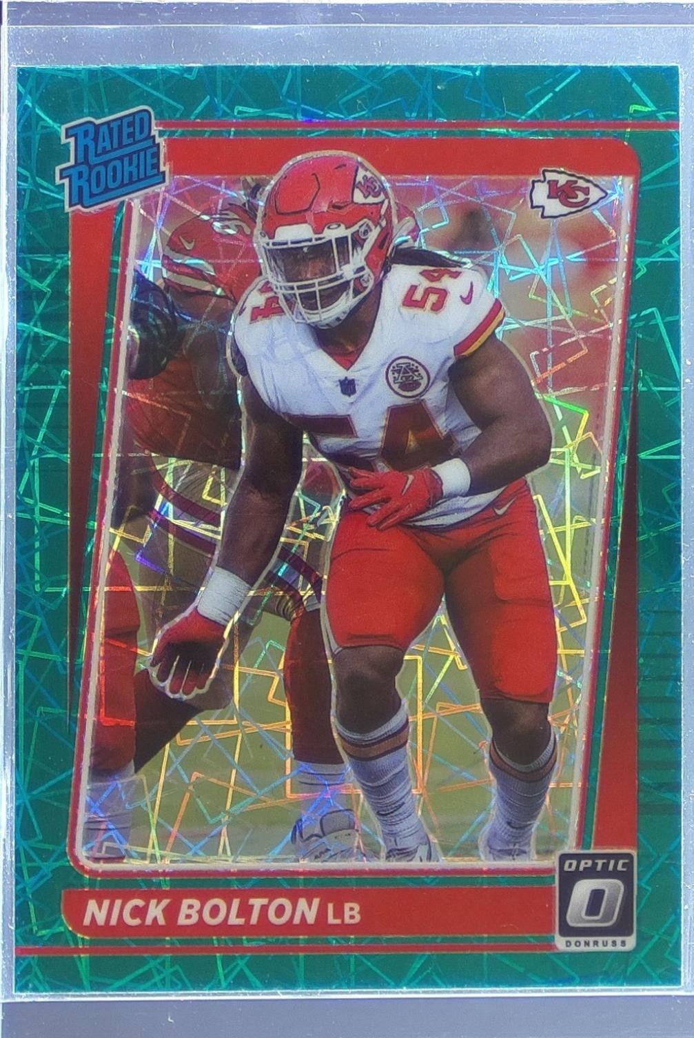 2021 Donruss Optic Nick Bolton Green Velocity RC #275 Chiefs
