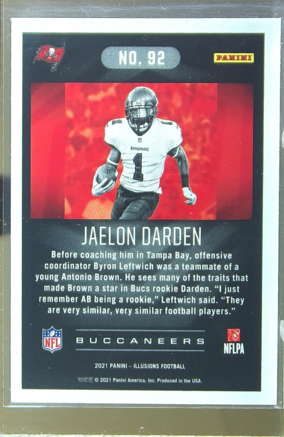 2021 Illusions Jaelon Darden Retail RC #92 Buccaneers - Image 3