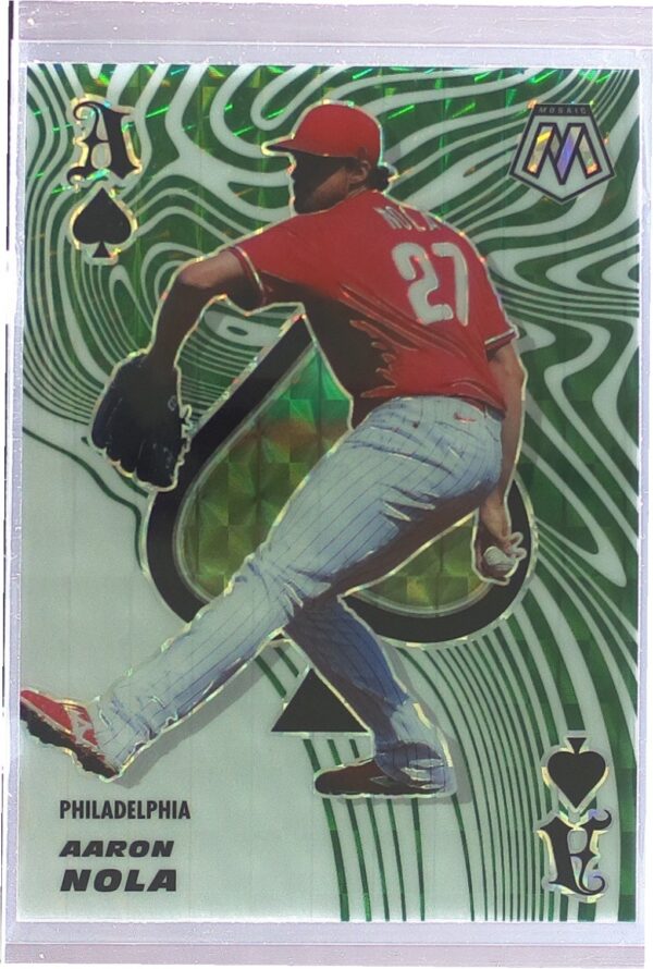 2021 Mosaic Aaron Nola #ACE13 Phillies Aces Green