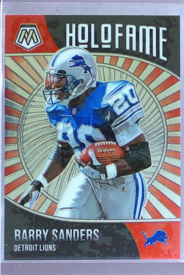2021 Mosaic Barry Sanders #3 Lions HoloFame Mosaic Red