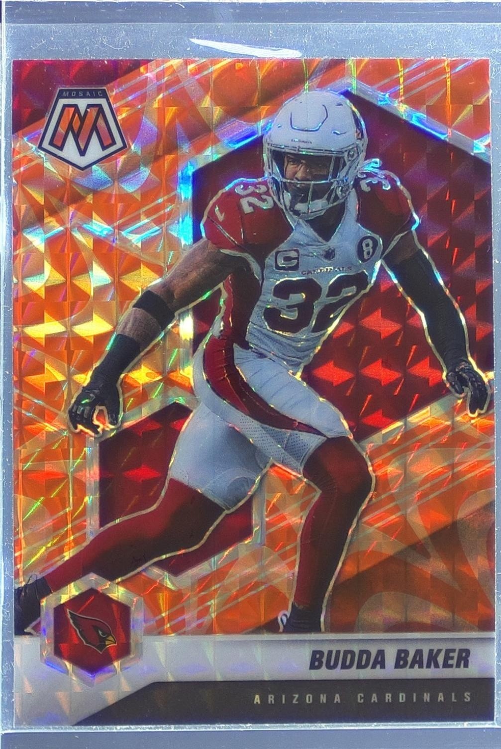 2021 Mosaic Budda Baker Prizm Reactive Orange #13 Cardinals