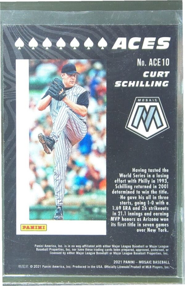 2021 Mosaic Curt Schilling #ACE10 Diamondbacks Aces - Image 3
