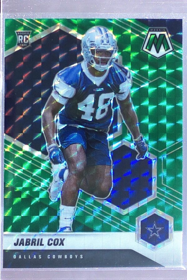 2021 Mosaic Jabril Cox Prizm Green #369 Cowboys