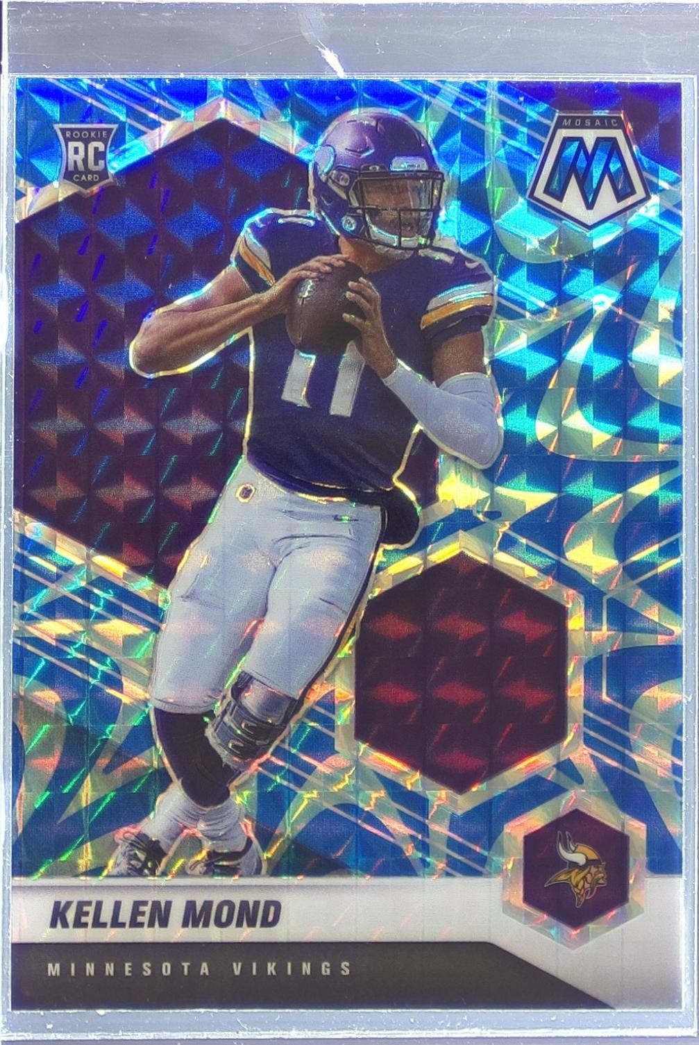 2021 Mosaic Kellen Mond Prizm Reactive Blue RC #321 Vikings