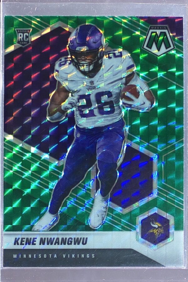 2021 Mosaic Kene Nwangwu Prizm Green #334 Vikings