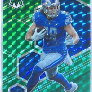 2021 Mosaic T.J. Hockenson Prizm Green #74 Lions